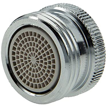 tecuro Aufnahme Adapter Übergangsstück M22 x 1 IG mit Strahlregler x 3/4 Zoll AG, MS hochglanzverchromt - 20093-D