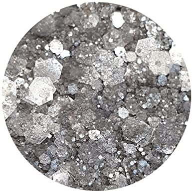 Biologisch abbaubarer Glitzer Metallo Disco - Si si la paillette - Grau, Silber