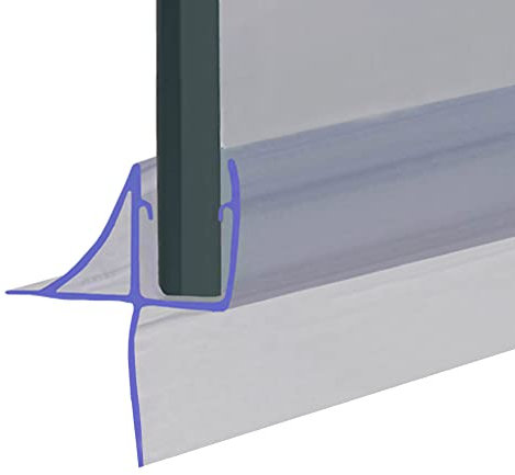 Shower or Bath Screen Door Seal | Fits 3 or 4mm Glass | Seals Gaps of Up to 25mm | 80cm, 90cm, 140cm or 200cm Long | Clear | SEAL149 (80cm)