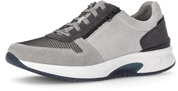 Pius Gabor Herren Sneaker Low,Halbschuhe,Wechselfußbett,zertifiziertes Leder,Turnschuhe,Laufschuhe,Business,Midgrey/lt.Grey Kombi,42 EU / 8 UK