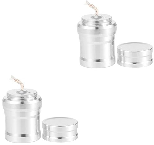 Toddmomy 2pcs Portable Alcohol Heater Stove Mini Size Alcohol Burner Lamp for Outdoor Camping Hiking Lightweight Easy to Use