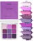 GL-Turelifes 9-Farbe lila Lidschattenpalette, Matt und Pearl Violet Lidschatten Pulver, Glitter Augen Make-up, Smoky Lidschatten Palette, Wasserdicht, Hoch pigmentiert Lidschatten (Lila)