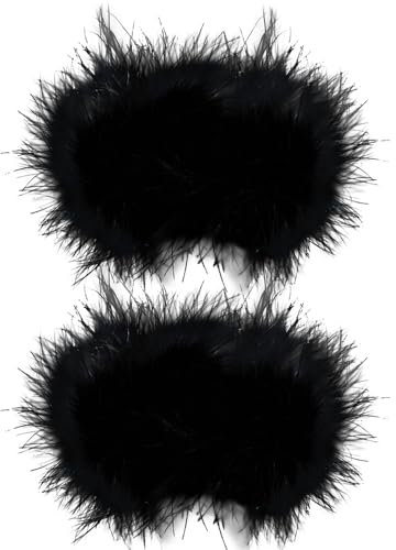 LICHENGTAI 1 Paar Damen Feder Manschetten, Schnapparmband Feder Slap Armbänder Feder Haarschmuck Feder Manschetten Dekorative Federärmel Party zubehör für Damen Frauen Kinder