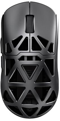 MCHOSE AX5 Pro Wireless Gaming Mouse, 4KHz Polling Rate Focus PAW 3395 Optical Sensor - 26k DPI, 53g Ultra-Lightweight - 170 Hr Battery, (2.4GHz RF/Wireless/Wired) Magnesium Alloy Mice - Black
