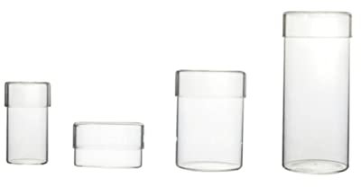 OUNONA 4pièces Bocaux De Rangement Verre Transparent De Contenants Alimentaires Pour Café Thé Sucre Épices Pour Conservation Optimale Des Aliments