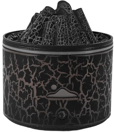 Vulkan-Luftbefeuchter, Diffusor mit Leiser Flamme, 5 V, 180 Ml, Diffusor für ätherische Öle, Luftbefeuchter mit Kühlem Nebel, Multifunktionaler Luftbefeuchter mit Vulkanischem