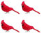yanwuwa 4 Stück künstliche Federn rote Vögel Clips auf Weihnachtsbaumschmuck Vogel Clip auf Baumschmuck