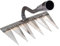 Rastrello Per Diserbo - 32mm Rastrello Giardino In Acciaio Al Carbonio,Rastrello Per Foglie,Zappa Diserbo Rastrello,Rastrello Diserbo,zappa Per Erbacce Allentamento/Semina, 6 Denti (senza Bastone)