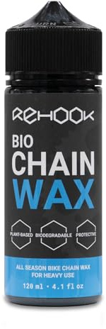 Rehook Bio Chain Wax 120ml | Plant-Based Bicycle Chain Lubricant Wax | Suitable for All Bike Types, Formulated for All Weather Conditions