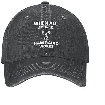 Amateur Ham Radio Operator Humor Gift Unisex Style Baseball Cap Distressed Denim Hats Cap Outdoor Activities Snapback Cap Outdoor Leisure Gift