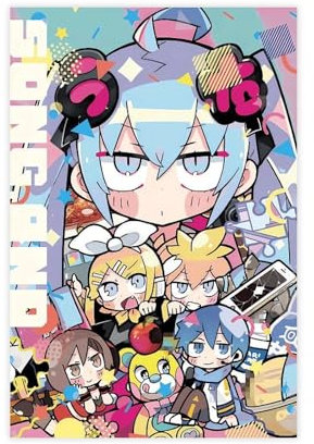 HGEIK Anime-Poster, Motiv: Mädchen Hatsune Miku (16) auf Leinwand, Wandkunst, Dekor, Bild, Gemälde für Wohnzimmer, Schlafzimmer, Dekoration, 30 x 45 cm