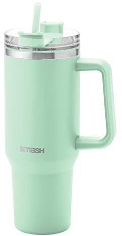Smash 1.2 Litre Lightweight on The Go Tumbler with Handle and Straw, Green