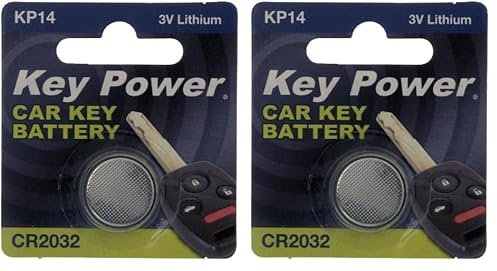 Key Power CR2032-KP Car Key Fob Lithium Battery 3 V (Pack of 2)