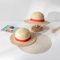 Générique Costume chapeau de paille, accessoires de costume de cosplay, accessoires de cosplay d'anime, chapeau Luffy pour enfants et adultes