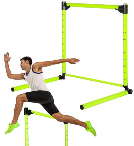 Gemscream 1 x höhenverstellbare Hürde, 157,5 cm, abnehmbare Hürden, Leichtathletik, Geschwindigkeitstraining, Ausrüstung mit Skala für Fußball, Basketball, Hinderniskurse, Workout