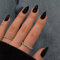 KQueenest 30 Stück Schwarz Press On Nails Kurz Mandel - Acryl Nägel zum Aufkleben, Natürlich Einfarbig Fake Nails Fingernägel zum aufkleben, Glänzende Gel Full Cover Kunstnägel für Frauen