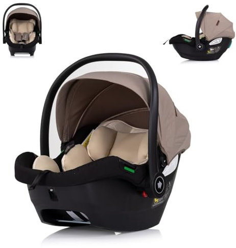 Chipolino i-Size Babyschale Duo Smart Gruppe 0+, Kissen, verstellbare Kopfstütze, Farbe:braun