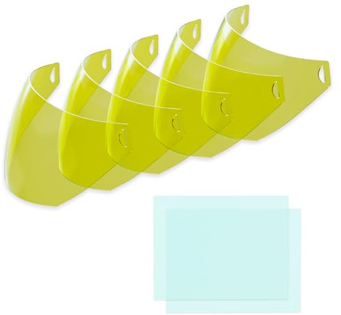 MIGVAN Schweißhelm Vorsatzscheiben 7er Set, Innen- und Außen Ersatzgläser Schweißschutzglas 5× Außenschutzscheiben 2× Innenschutzscheiben,Ersatzscheiben für Vollautomatik Schweißhelme H-21