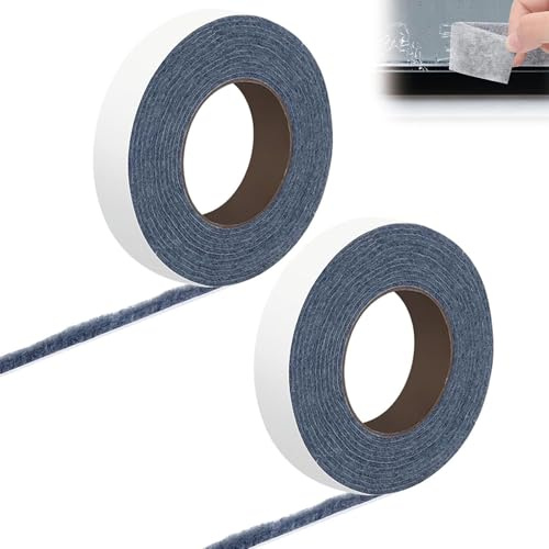 2 Stück 3 X 400cm Kondenswasser Fenster Kondensationsabsorber, Verhindert Fensterkondenswasser Filzband, Anti Condensation Feuchtigkeitsabsorber Für Glasfenster Oder Stühle Möbel(Grau)