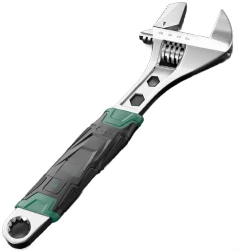 SageFurned Industrieller verstellbarer für schraubenschlüssel aus Chrom-Vanadium-Stahl mit präziser für skala und Anti-Rost-Beschichtung für sichere(12-inch 300mm)