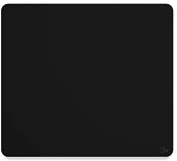 Glorious Gaming Alfombrilla de Tela (XL Pesada) - Bordes cosidos, Superficie Lisa para Velocidad y Control, Base Antideslizante, Lavable a máquina, Grande (460 x 410 x 5 mm) - Negro Discreto