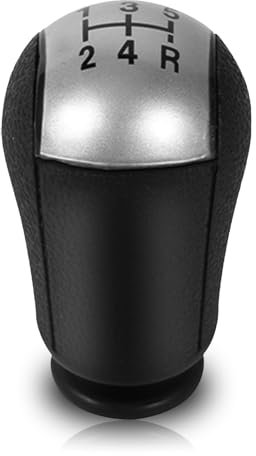 Keenso Auto Schaltknauf, Auto 5 Gang Manuelle Schaltknauf Schalthebel für Focus 2005-2012, Mondeo Mk3 2000-2007(Grau) Schaltköpfe/Schalthebel