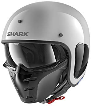 Shark S-Drak Blank White WHU Jethelm, Größe XXL