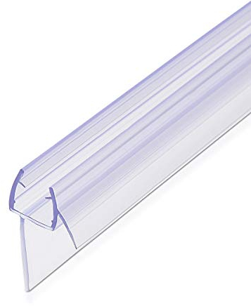 Navaris Joint étanchéité douche - Joint de rechange étanche 100cm 45° 180° pour bas porte de douche en verre 8mm d'épaisseur - Joint en PVC