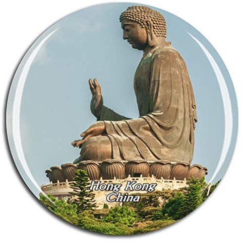 Weekino China Tian Tan Buddha Hong Kong Fridge Magnet 3D Crystal Glass Tourist City Travel Souvenir Collection Gift Strong Refrigerator Sticker