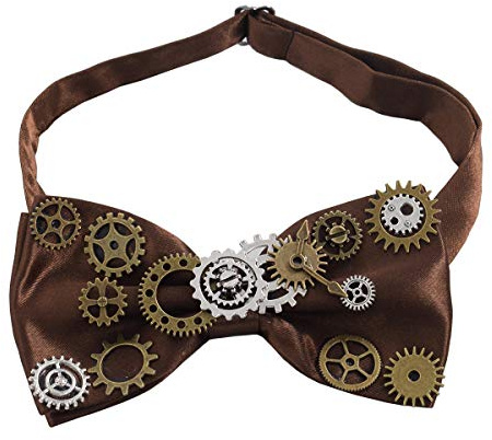 BLESSUME Steampunk Fliege Vintage Gears Kostümzubehör für Cosplay