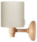 Lamps & Company Wandlampe Kinderzimmer weiß und creme Lampenschirm aus Wildleder, Wandleuchte Steckdose, süß Babyzimmer Deko, Beleuchtung für Jungen- und Mädchenzimmer