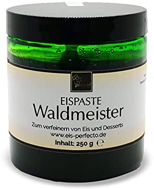 Waldmeister Eispaste Eis Aroma für Eis Desserts Getränke Pralinen Zum Verfeinern von Eis Tortencremes Getränke Kuchen Eiscreme Fruchtpaste Inhalt 250 g