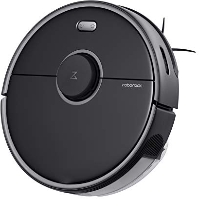 roborock S5 MAX - Robot de Limpieza y succión (Potencia de aspiración 2000 Pa, batería 150min, Polvo de 460ml, Agua de 290ml, 69dB, algoritmo de Ruta Adaptable, Control por App/Voz) Negro