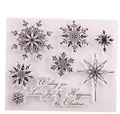 Transparente Briefmarken Schneeflocke Weihnachten Klarstempel Gummi Silikon Scrapbooking Für Kartenherstellung Album Handwerk Dekor