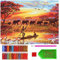 ARTULIO Diamond Painting Set - Afrikanische Elefantenwanderungen - 30x40 cm – 5D Diamant Painting Bilder, Diamond Painting Erwachsene