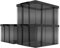 Cetomo 50L*3 Storage Boxes, Stackable Storage Box with Lids, Heavy-Duty Lidded Container with Reinforced Corners, Vertical Sides and Clip Closure, Durable, Plastic, Clear Black, 50L-3Pack