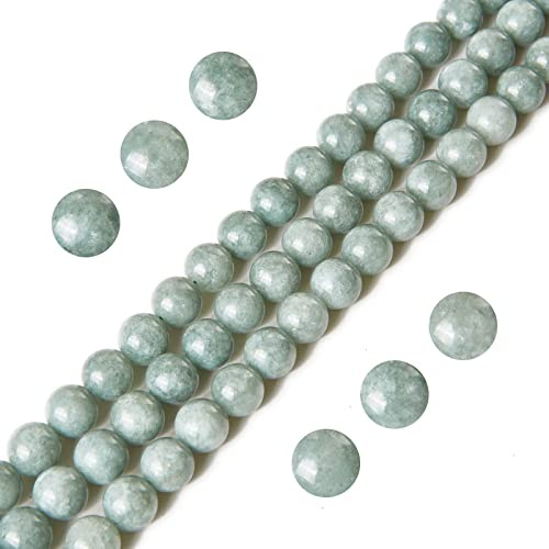 100pcs 8mm Burmese Jade Beads Natural Gemstone Beads Round Loose Beads for Jewelry Making