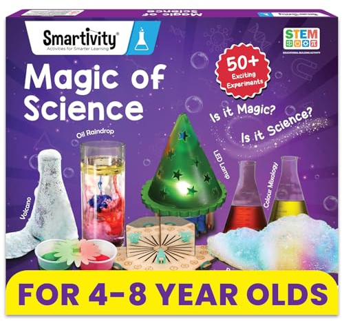 Smartivity Magic Science Kit for Kids Ages 4, 5, 6, 7, 8 Years | 50+ Amazing Science Experiments I Birthday Gifts for Boys & Girls | I Educational Toy for Kids Age 4-8 Years Old