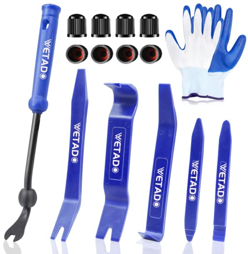 Wetado Auto Trim Removal Tool Set, 16 Pcs Auto Car Trim Tool Kit Plastic Pry Tool Kit for Car, Clip, Audio, Dashboards, Door Panel Window Molding Fastener Remover Tool Kit