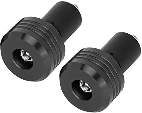 TKSE Motorrad Lenkerenden, 22mm Motorrad Lenkergriffende, Universal Aluminiumstopfen Lenkergewichte Moto Slider Zubehör (Schwarz)