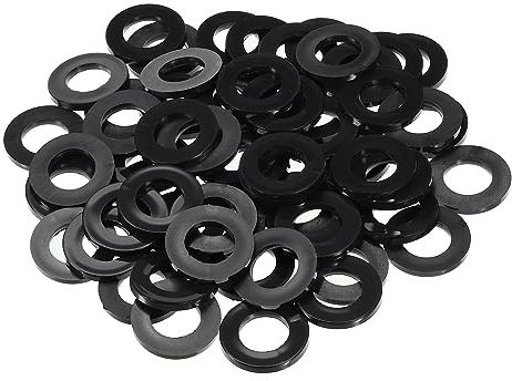 PATIKIL M16 Nylon Plat Rondelle, 80 Paquet 16 mm ID 30 mm OD 3mm Épais Étanchéité Espaceur Joint Anneau pour Robinet Tuyau Eau Tuyau Fixation Boulon, Noir