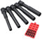 TOPWAY 1/2 Inch Drive Extra Deep Impact Socket Set 5 PCs Extra Long Thin Wall Metric 8-14mm Impact Sockets, Chrome-Moly Steel, Automotive Trucks Tractors Engines Repairing Tool