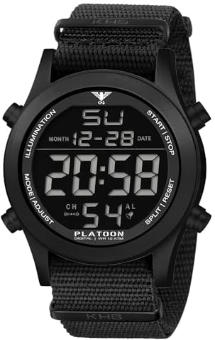 KHS Armbanduhr Platoon Digital Schwarz PLABSD.NB