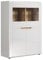 trendteam smart living - Marlon - Sideboard - Weiß Hochglanz/Evoke Eiche - Vitrine mit 2 Glaseinlegeböden - (BxHxT) 96 x 132 x 39 cm - grifflos - kratzfest