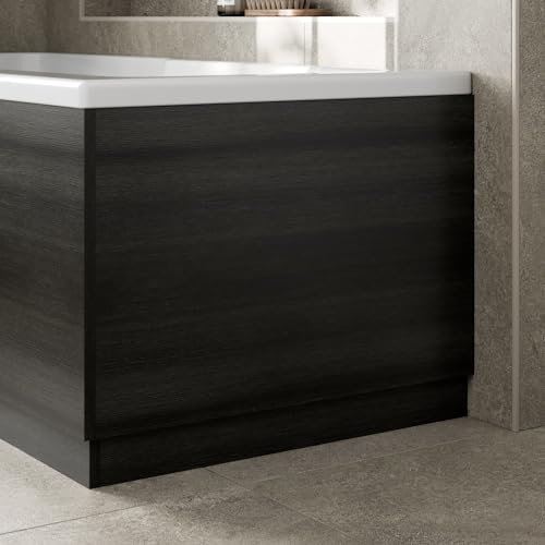 Aurora® Modern 750mm End MFC Bath Panel 16mm Wooden Panels for Bathroom Baths Soaking Tubs, Adjustable Plinth, Easy to Cut, Charcoal Grey