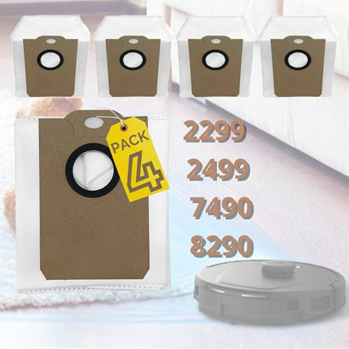 Pack de 4 Bolsas Conga Compatible con 2299, 2499, 7490, 8290 Inmortal Ultra Power Home X-treme Cecotec