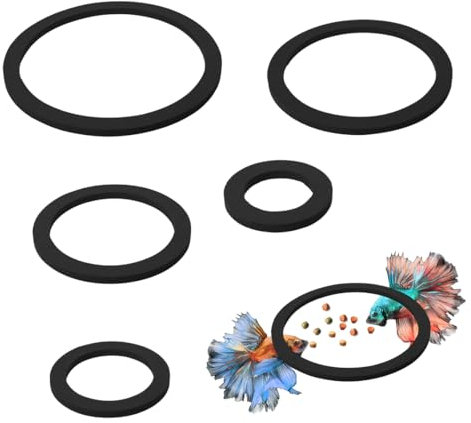 HyzaPhix 5pcs Aquarium Floating Plant Corral Fish Feeding Rings Fish Food Feeder Circle Floating Plant Fence Aquarium Accessories for Intercepts Floating Plants, Fish Feeding (floating plant corral)