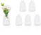 6 Stück Kleine Vasen für Tischdeko (11× 6,5cm) Mini Glasvase Set Blumenvasen für Tischdeko Hochzeit