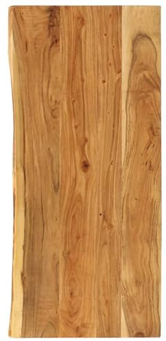 Sufrk Encimera para Armario tocador Madera Maciza Acacia 114x52x4 cm Tocador Mesa Centro Mesita Cocina Comedor Salón