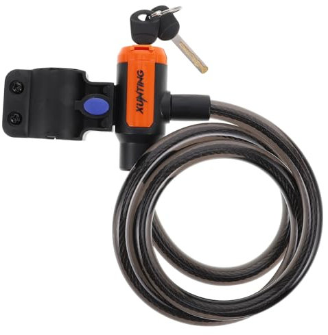Electric Anti-Theft Car Lock Motorized Bike Bicycle Lock Electric Dirtbike Cycle Bike Cable Lock Combination Lock Heavy Duty Bike Lock Python Cable Lock High-Strength Steel Wire POPETPOP